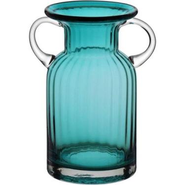 Imagem de Vaso 20x15x15cm Vidro Azul - NH