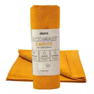 Imagem de Toalha Microfibra Secagem Automotiva Ecomais Carros 40x40cm Limpeza a 