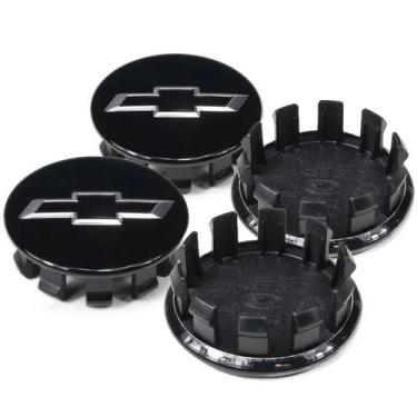 Imagem de Jogo Calotinha Preta Miolo Central Roda Liga Leve Acessorios Onix 1.0,