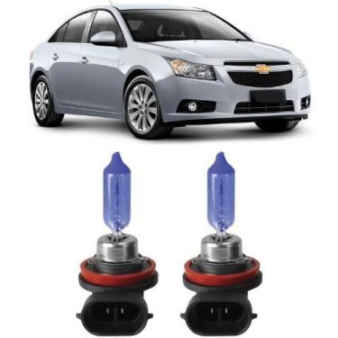 Imagem de Lampadas super branca farol milha chevrolet cruze 2015 h11 - VELOX TIG