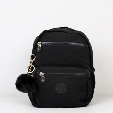 Imagem de Bolsa Mochila Pequena Feminina Bolsos Nylon Ziper Impermeável Escolar 