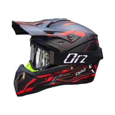 Imagem de Capacete De Motocicleta Feminino Adulto Certificado DOT Kask Cross Dow