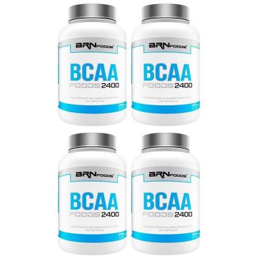 Imagem de Kit 4x BCAA 2400 - 200 cáps – BRN Foods-Unissex