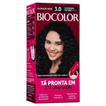 Imagem de Tinta de Cabelo Biocolor Creme Mini Kit 3.0 Castanho Escuro Chic