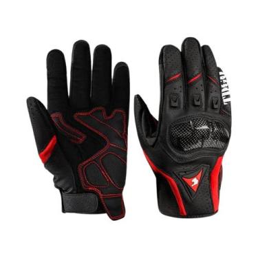 Imagem de Luvas De Motocicleta Unissex Respiráveis Em Fibra De Carbono Com Tela 