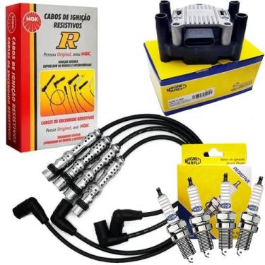Imagem de Kit Vela Cabo Bobina Ignição Gol G4 G5 Fox Voyage 1.0 1.6 8V - Magneti