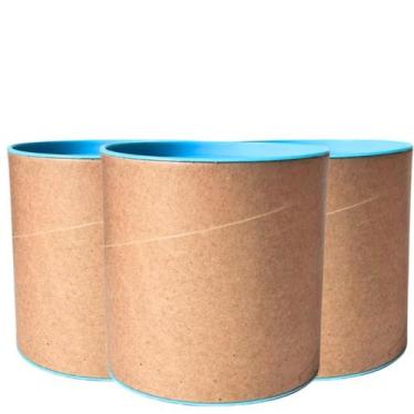 Imagem de 30 Tubo Lata 10x10 kraft Papelão Tampa colorida centro de mesa decoraç