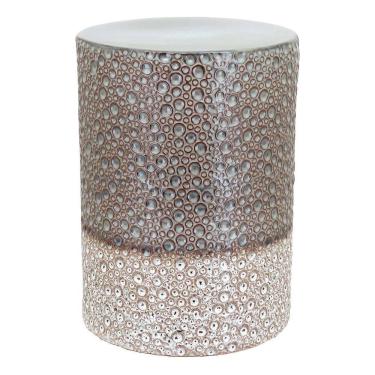 Imagem de BANQUETA CERÂMICA 47x34x34cm BEGE JARDIM BANCO DECORATIVO GARDEN