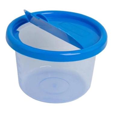 Imagem de POTE PARA LEITE EM PÓ COM TAMPA INFANTIL 300ml cores - LPHOUSE, AZUL R