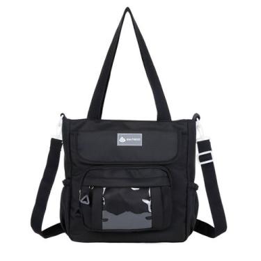Imagem de Bolsa Feminina Casual Alça Transversal Lateral Ombro Faculdade Cursinh