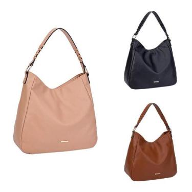 Imagem de Bolsa Feminina Hobo Estilo Saco Grande Luxo Casual Moderna Alice Paluc