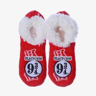 Imagem de Pantufa Meia Harry Potter Plataforma 9 ¾ M Zona Criativa 10072463 - Zo