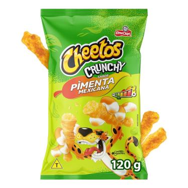Imagem de Salgadinho de Milho Pimenta Mexicana Cheetos Crunchy 120g Elma Chips Pacote Crocante