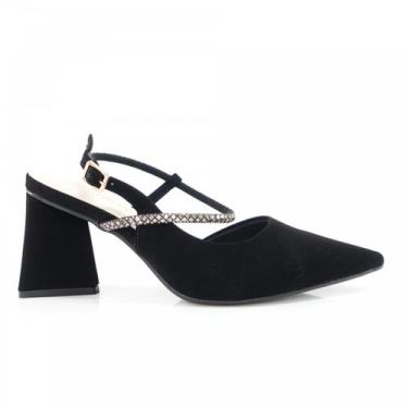 Imagem de Scarpin Feminino Bebecê T7024-308, Preto, 36