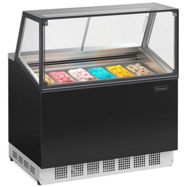 Imagem de Expositor de Sorvete de Massa Vertical Gelopar GESG06IN 60L 6 Portas Preto 220V
