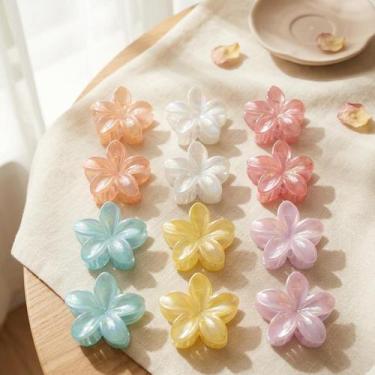 Imagem de Kit 12 Presilha Flor Blogueira 6cm Piranha Tendencia Varias Cores - Ge