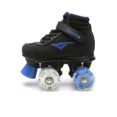 Imagem de Patins bouts skid led, Preto e azul, 28/29