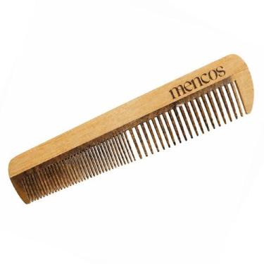 Imagem de Pente para Barba Madeira de Lei Maciça Mencos - Duplo Lixado e Polido