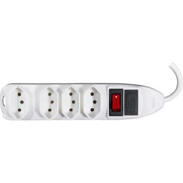 Imagem de Filtro de Linha 4 Tomadas Bivolt TM102 Branco OEX