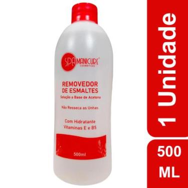 Imagem de Removedor de esmalte com acetona 500ml nao deixa branco- spa manicure