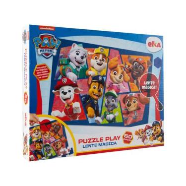 Imagem de Puzzle Play c/ Lente Mágica Patrulha Canina - 60 Peças - Elka