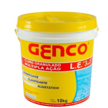 Imagem de Genco Múltipla Ação 3 em 1 Dicloro Cloro Granulado Balde 10kg