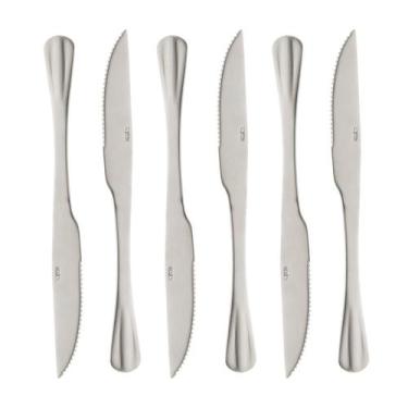 Imagem de Conjunto 6 Facas de Churrasco Aço Inox Positano - Lyor