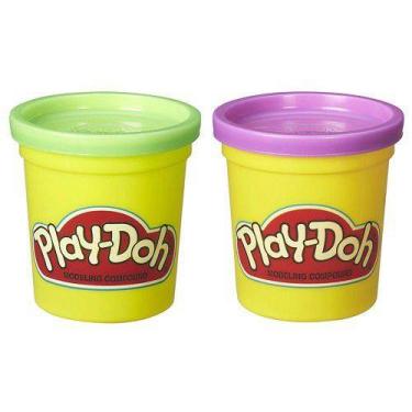 Imagem de MASSINHA PLAY-DOH 2 POTES TOTAL DE 168G - Verde e Lilás 
