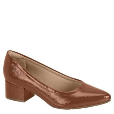 Imagem de Sapato Feminino Modare Salto Baixo Grosso Conforto 7340123 - Avelã Ver