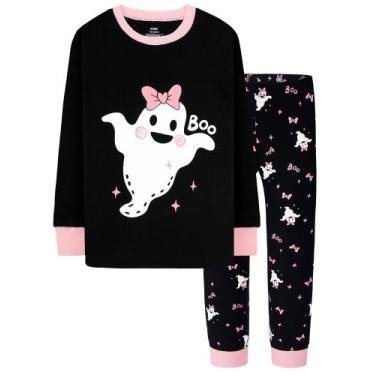 Imagem de Pijama DAUGHTER QUEEN Ghost 100% algodão para meninas de 3 a 4 anos