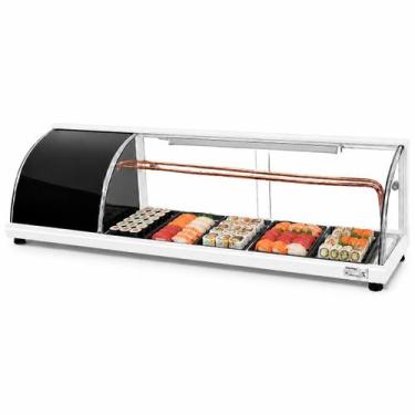 Imagem de A-VFRS1300 - Vitrine Refrigerada Sushi Alfa 1,30m Branca - 127V - Omeg