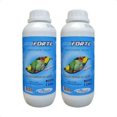 Imagem de 2 Cobre Forte Fertilizante Foliar Cobre + Hidroponia 1 Litro - Quimiag