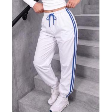 Imagem de Calça Jogger Feminina Cintura Elástica Brasil Esportiva Blogueira Copa