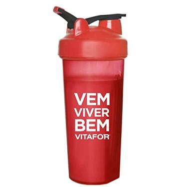 Imagem de Coqueteleira Vem Viver Bem Vitafor (600ml) - Vermelha - VitaFor, VitaFor