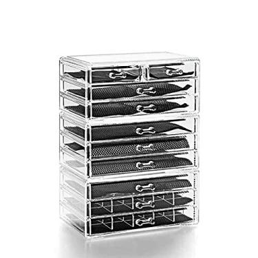 Imagem de Organizador de Maquiagem em Acrílico com 10 gavetas