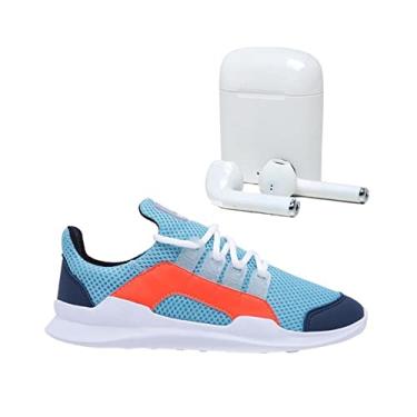 Imagem de Tênis Caminhada Corrida Leve Macio Confortável Fitness Academia + Fone Sem Fio Bluetooth