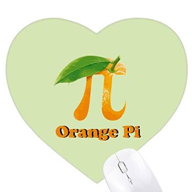 Imagem de Mouse pad de borracha para escritório Calculation Mathematical Pi Orange Heart
