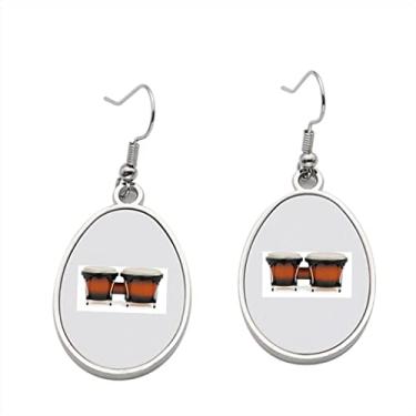Imagem de Brinco Bongos em fundo branco – Brincos pendentes para meninas – Presente de festa de aniversário dos namorados