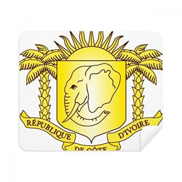 Imagem de Pano de limpeza de tela com emblema nacional Coate D'Ivoire 2 peças de tecido de camurça