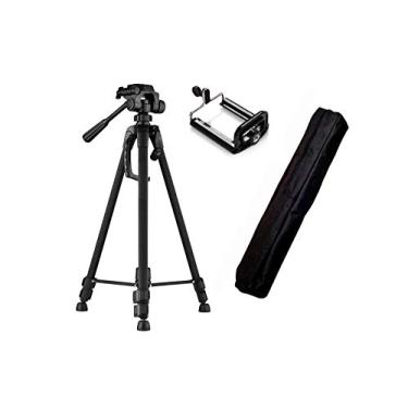 Imagem de Tripe Universal 1,70 preto para Câmeras Fotográficas com suporte para celular