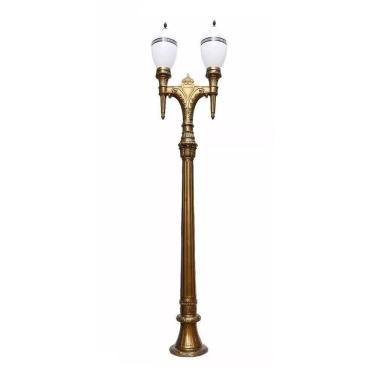 Imagem de Poste Colonial Curitiba Jardim De Alumínio 02 Globo 4,94M