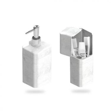 Imagem de Kit Banheiro Roper Plast C/ Porta Escova/Sabonete Líquido