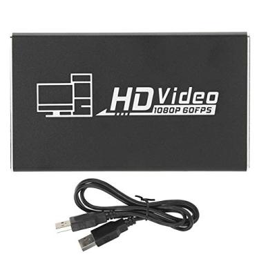 Imagem de Yunir Placa de captura de vídeo HDMI, placa de captura de vídeo de liga de alumínio de alta definição USB 3.0 1080P para transmissão ao vivo de jogos/vídeo