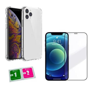 Imagem de Kit Capinha Anti Impacto + Película 9D Cobre Toda Tela Compatível iPhone 12 Pro Max