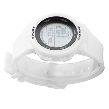Imagem de Relógio digital, relógios esportivos infantis pulseira ajustável para meninos para escola para meninas(9109 branco)