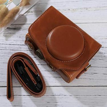 Imagem de HONGYAN capa da câmera Câmara de corpo inteiro Capa de couro PU Bolsa com alça para Canon Powershot SX730 HS / SX720 HS acessórios para câmera