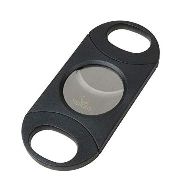 Imagem de Cortador charutos NERONE R80 lâmina dupla plástico preto