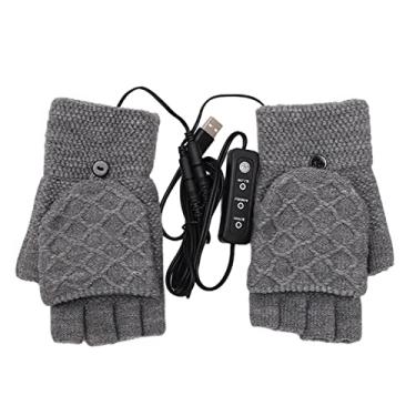 Imagem de Inverno Aquecidas para Mulheres | Luvas quentes para laptop inverno - aquecimento mão sem dedos meia e completa, luvas dupla face aquecidas para mulheres homens A/r