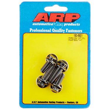 Imagem de ARP Kit de parafusos de bomba de óleo 1506901 para aplicações Ford selecionadas, kit de 4 peças de 9,5 mm e 7,9 mm (3/8" e 5/16"), estilo de 12 pontos