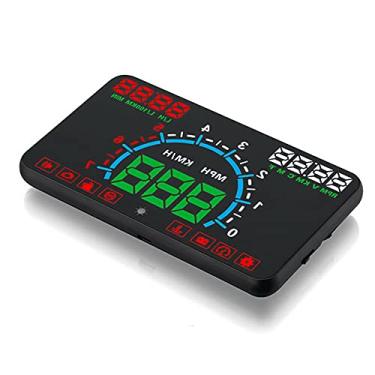 Imagem de Head up Display Car Universal Dual System HUD OBD II/Interface GPS, velocidade do veículo MPH KM/h, RPM do motor, aviso de sobrevelocidade, medição de quilometragem, temperatura da água, tensão